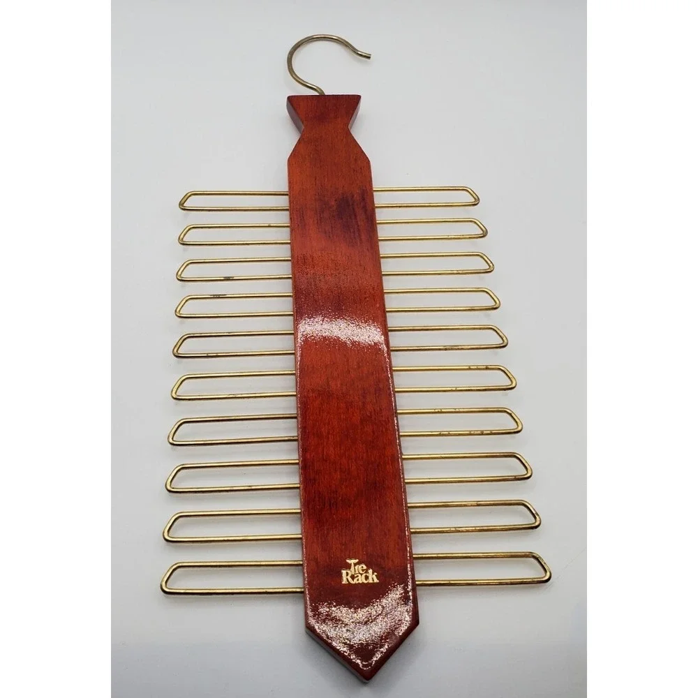 Vintage Wood Tie Rack Organizer Hanger 20 Ties Made in Germany